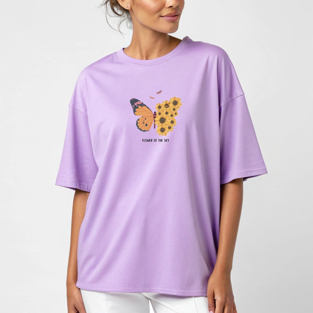 Oversized Tee : Flower of the SKY
